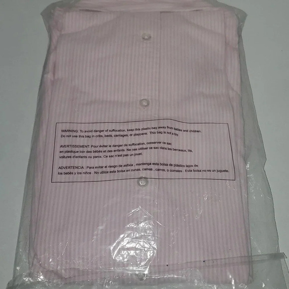 Goodthreads Buttoned Down Long Sleeve Pink Stripe Shirt Standard Fit Size XL NWT - Picture 9 of 9